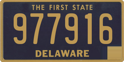 DE license plate 977916