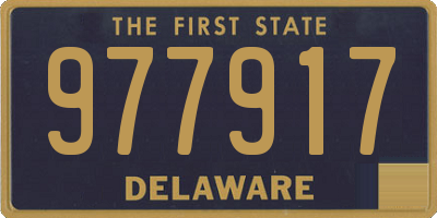 DE license plate 977917