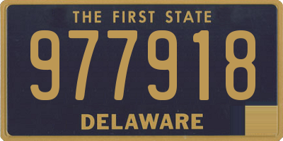 DE license plate 977918