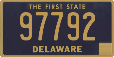 DE license plate 97792