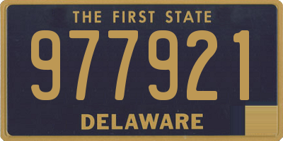 DE license plate 977921