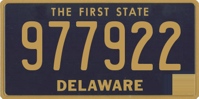 DE license plate 977922