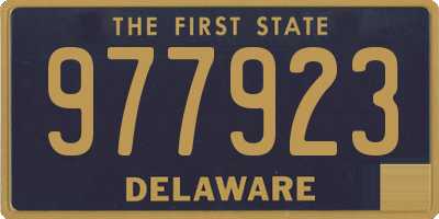 DE license plate 977923