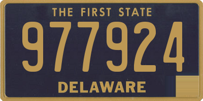 DE license plate 977924