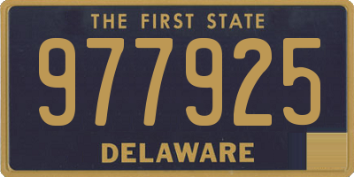 DE license plate 977925