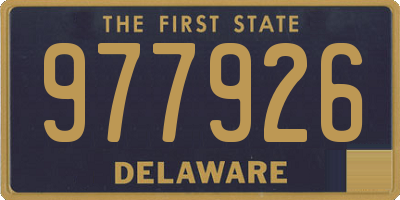 DE license plate 977926