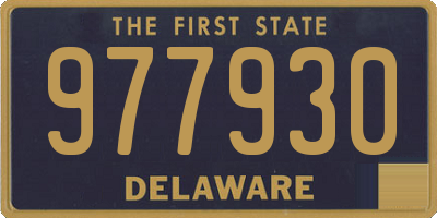 DE license plate 977930