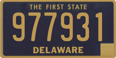 DE license plate 977931