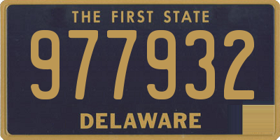 DE license plate 977932