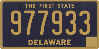 DE license plate 977933