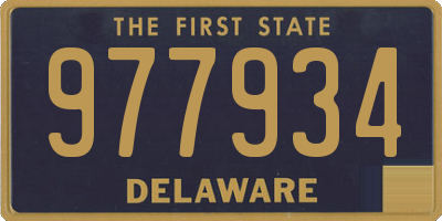 DE license plate 977934