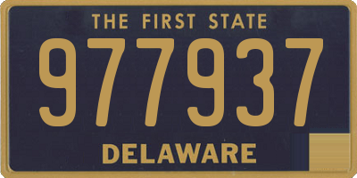 DE license plate 977937