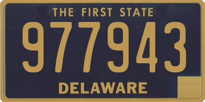 DE license plate 977943