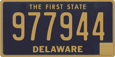 DE license plate 977944