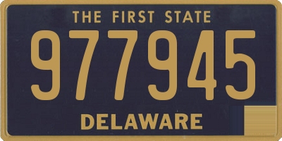 DE license plate 977945