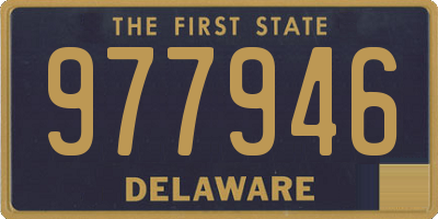 DE license plate 977946