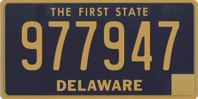 DE license plate 977947