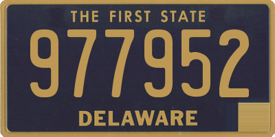 DE license plate 977952
