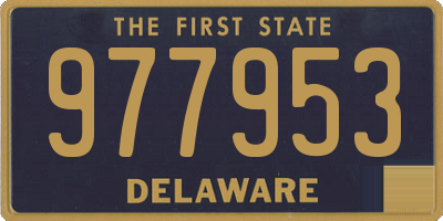 DE license plate 977953