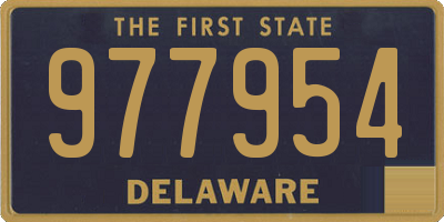 DE license plate 977954