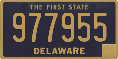 DE license plate 977955