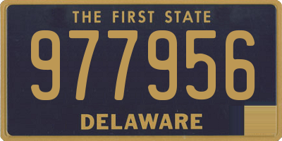 DE license plate 977956