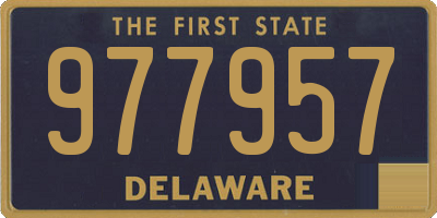 DE license plate 977957