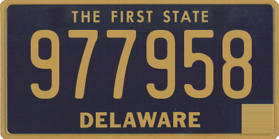 DE license plate 977958