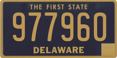 DE license plate 977960