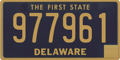 DE license plate 977961