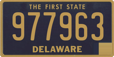 DE license plate 977963