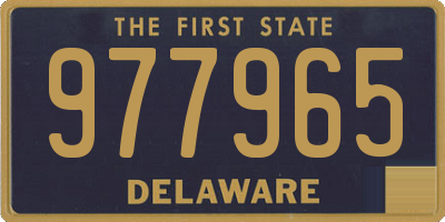 DE license plate 977965