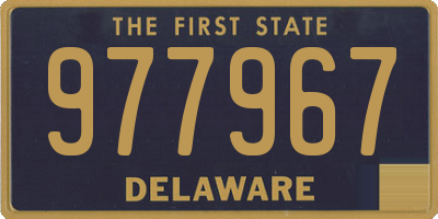 DE license plate 977967