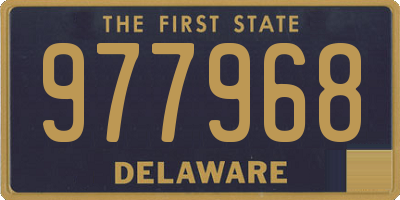 DE license plate 977968