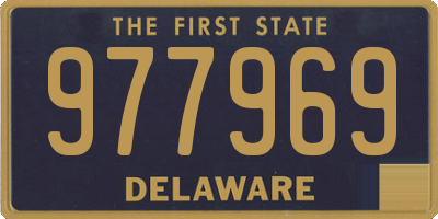 DE license plate 977969