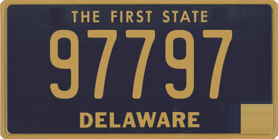 DE license plate 97797