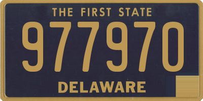 DE license plate 977970