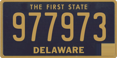 DE license plate 977973