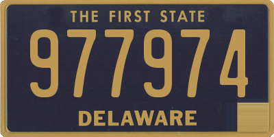 DE license plate 977974