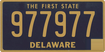 DE license plate 977977