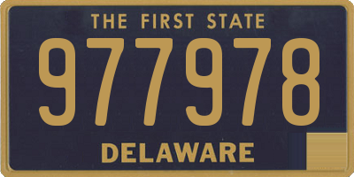 DE license plate 977978