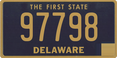 DE license plate 97798