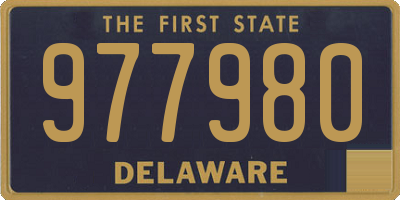 DE license plate 977980