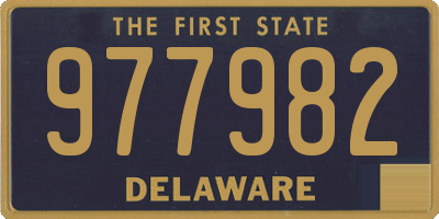 DE license plate 977982