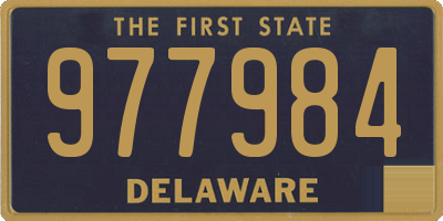 DE license plate 977984