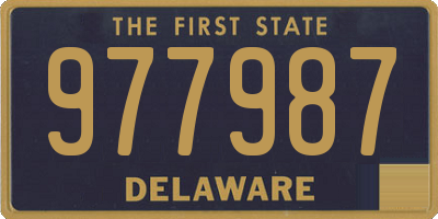 DE license plate 977987