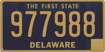 DE license plate 977988