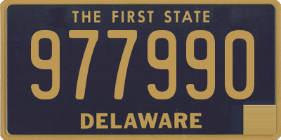 DE license plate 977990