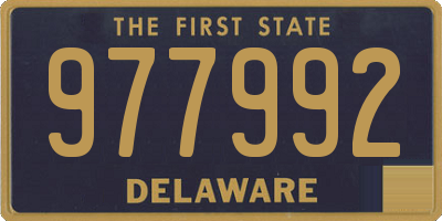 DE license plate 977992