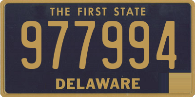 DE license plate 977994